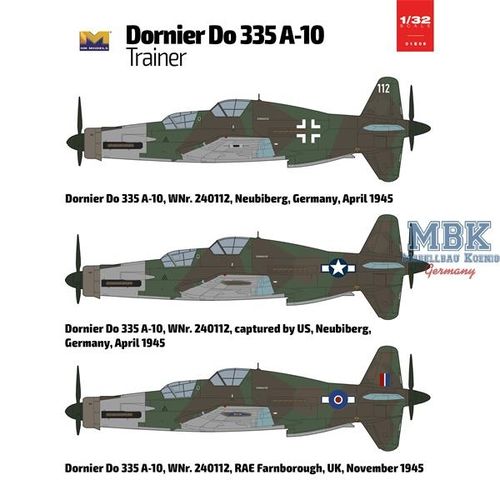 HK Models 1:32 - Dornier Do 335 A-10 Trainer