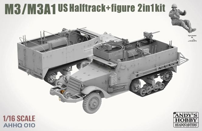 Hovedbilde AHHQ/Takom 1:16 - M3 / M3A1 U.S. Halftrack 2 in 1