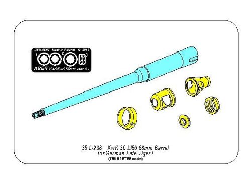 KwK36/L56 88mm barrel for German lateTiger I