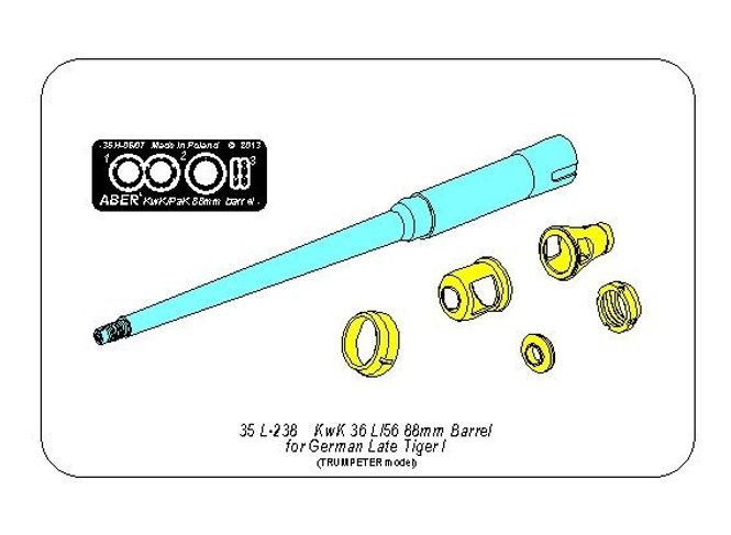 Hovedbilde KwK36/L56 88mm barrel for German lateTiger I