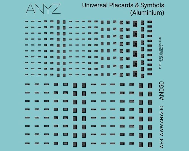 Hovedbilde ANYZ Universal Placards & Symbols (Aluminium) ...