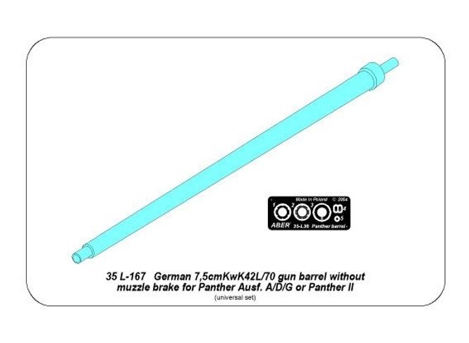 Hovedbilde German 7,5cmKwK42L/70 gun barrel without muzzle ...