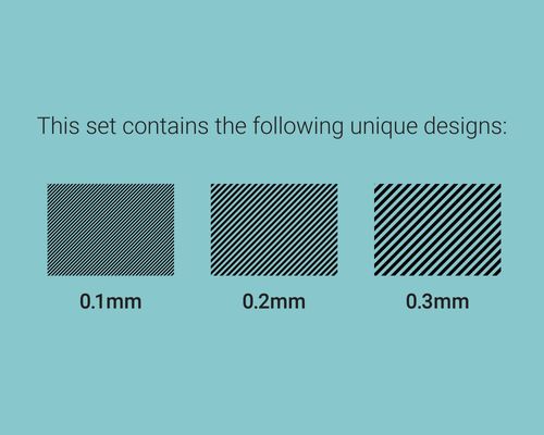 ANYZ Hatching Lines (Black & White) 0.1mm, 0.2mm, 0.3mm