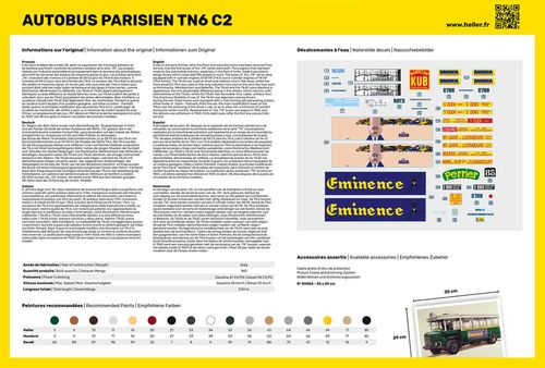 Heller 1:24 - Autobus Parisien TN6 C2 - Starter Set 56789 