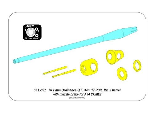 Barrel for British A34 Comet (Tamiya)