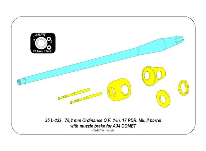 Hovedbilde Barrel for British A34 Comet (Tamiya)