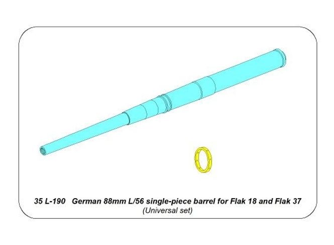 Hovedbilde German 88mm L/56 single-piece barrel for Flak ...