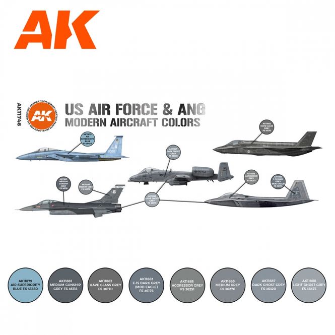 Hovedbilde AK-Interactive AK11746 US Air Force & ANG Modern ...