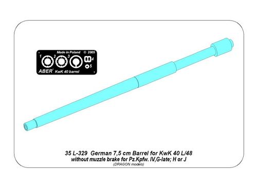 Germ.75mm KwK 40 L/48 barrel  for Pz IVG, H, J without muzzle brake