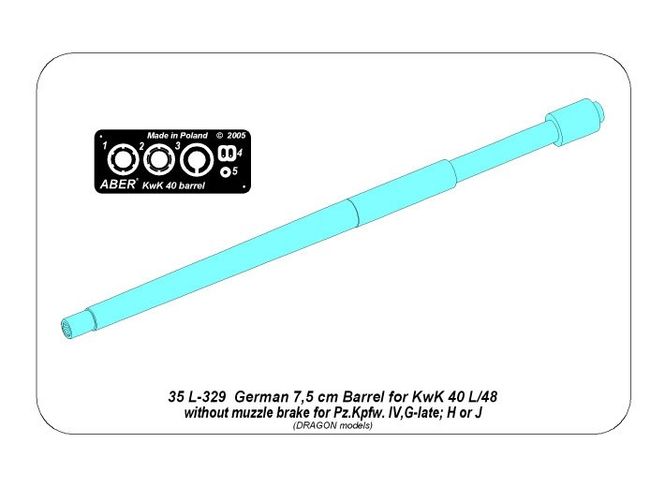 Hovedbilde Germ.75mm KwK 40 L/48 barrel  for Pz IVG, H, J ...