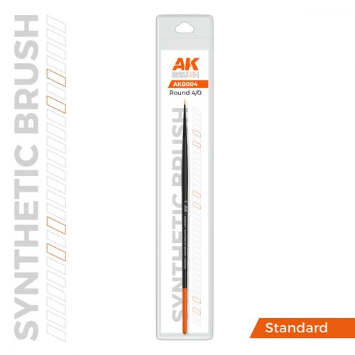 AK-Interactive B004 AK Synthetic Brush - Round 4/0