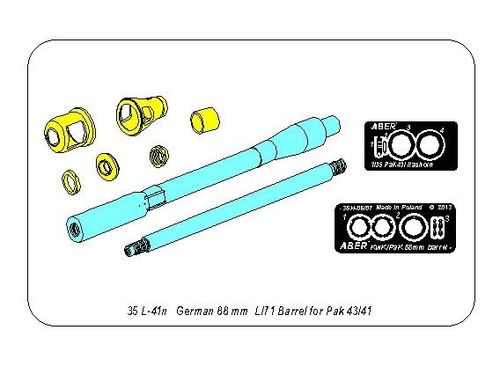 German 88mm L/71 barrel for PaK 43/41