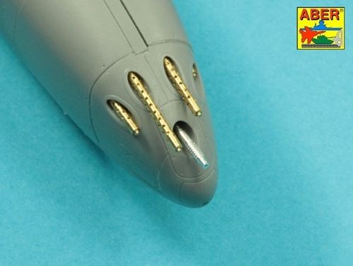 Armament for U.S. fighter Lockheed P-38 F/G Lighting: 1 x 20mm & 4x 12,7mm gun barrels - Aber Models