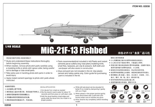 Trumpeter 1:48 - MiG-21 F-13/J-7 Fighter 02858 