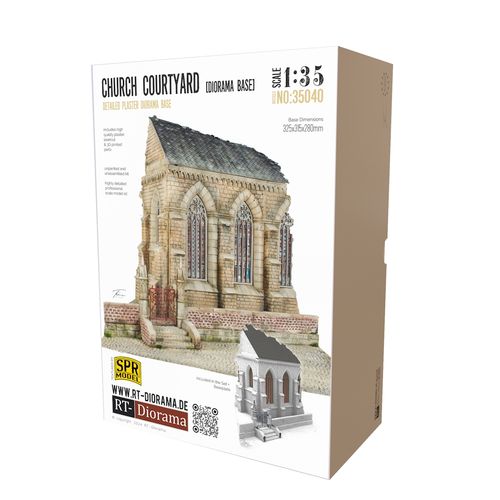 RT-Diorama 35040 Church Courtyard [Diorama Base] (1:35)