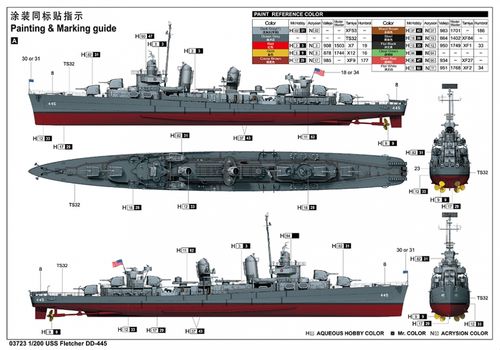 Trumpeter 1:200 - USS Fletcher DD-445 (03723)