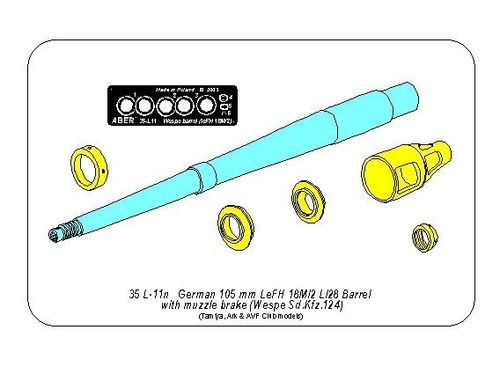German 105mm LeFH 18M/2 L/28 Barrel (Wespe Sd.Kfz.124)