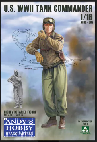 Andys HHQ 1:16 - U.S. WWII Tank Commander Figure