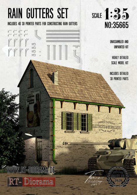 Hovedbilde RT-Diorama 1:35 - 35665 Rain Gutters Set