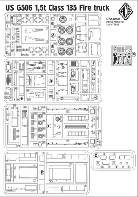 Hovedbilde ACE 1:72 -US G506 Class 135 Fire Truck (72603)