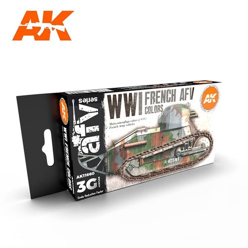 AK-Interactive AK 11660 WWI FRENCH AFV COLORS SET