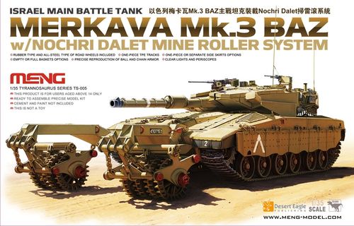 Meng Model 1:35 - Merkava MK.3 BAZ w/Nochri Dalet Mine Roller System (TS-005)