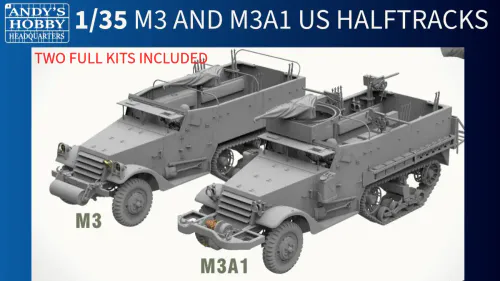 Andy's HQ - 1:35 - M3 & M3A1 U.S. WWII Halftracks (2 full kits in one box)