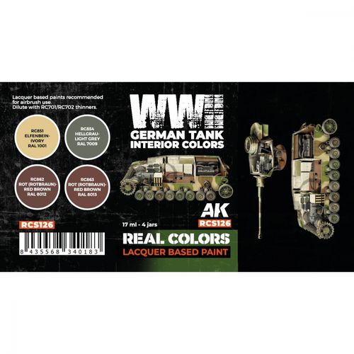AK-Interactive RCS126 German WWII Tank Interior Colors Set
