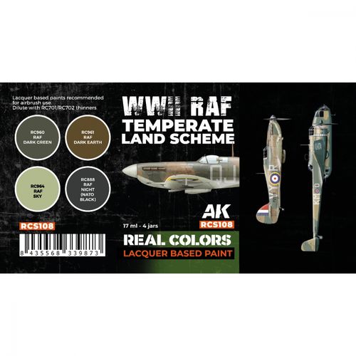 AK-Interactive RCS108 RAF WWII Temperate Land Scheme Set