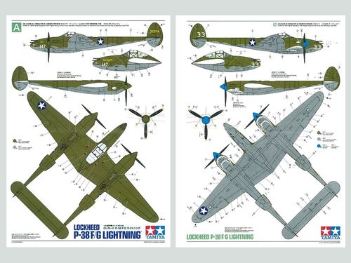 Tamiya 1:48 - Lockheed P-38 F/G Lightning (61120)