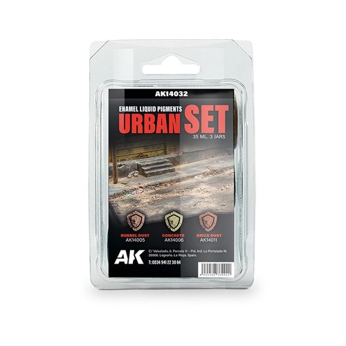 AK-Interactive AK14032 Urban Set - Enamel Liquid Pigment