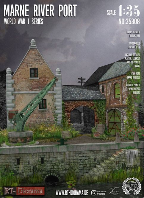 Hovedbilde RT-Diorama 35308 Diorama Base: Marne River Port ...