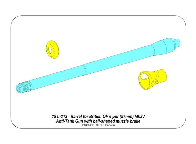 Hovedbilde Barrel for 6 pdr Mk.IV (57mm) A/T Gun with ball ...