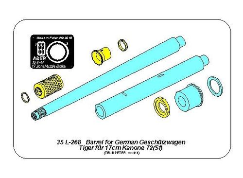 Barrel for German Geschützwagen Tiger für 17cm Kanone 72 (Sf)
