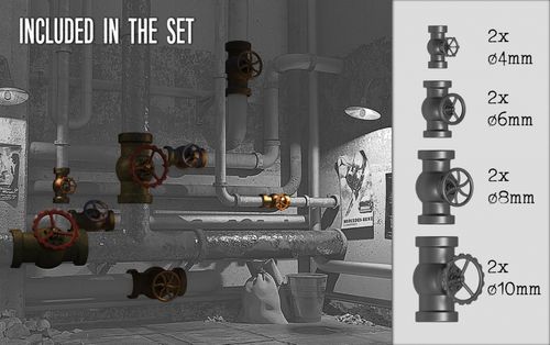 RT-Diorama 1:35 - 35664 Pipe Valves Set