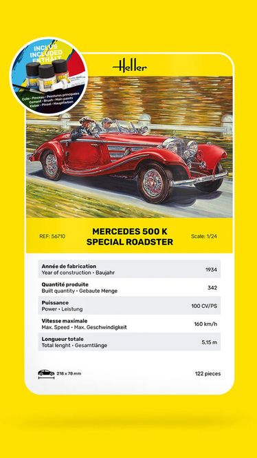 Hovedbilde Heller 1:24 - Mercedes 500 K Special Roadster - ...