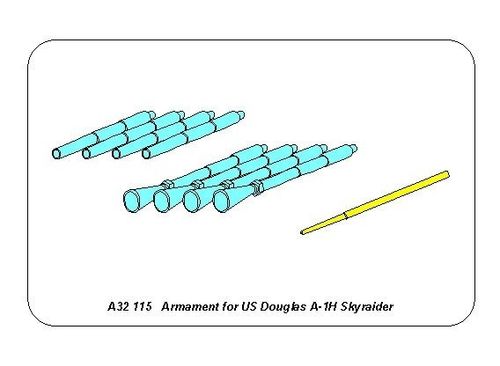 Armament for US Douglas A-1H Skyraider - Aber Models