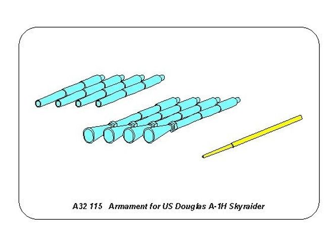 Main Image Armament for US Douglas A-1H Skyraider - Aber ...