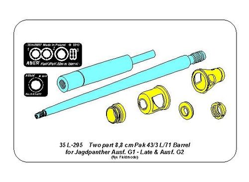 German 8,8cm Two part Pak 43/3 L/71 barrel for Jagdpanther Ausf G1 late & G2 (RFM)