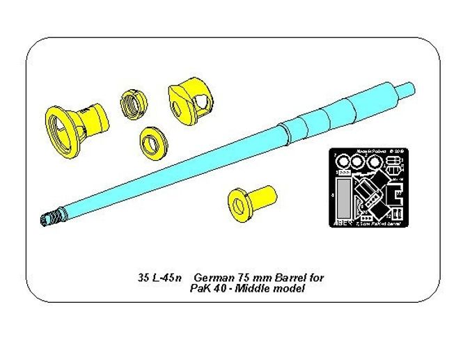 Hovedbilde German 75mm barrel for PaK 40 - middle model