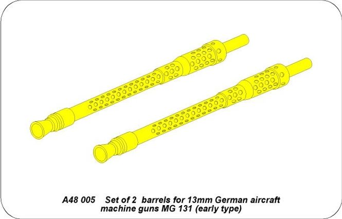 Main Image 2 barrels for MG 131 -early - Aber Models