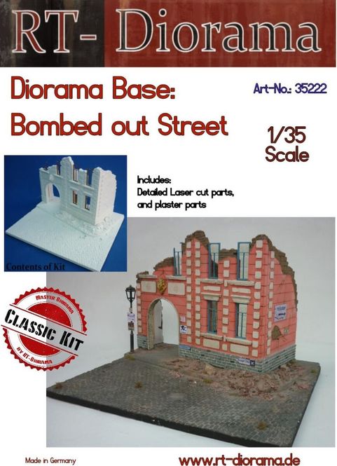Main Image RT-Diorama 35222 Diorama Base: Bombed out Street ...