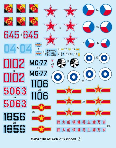 Trumpeter 1:48 - MiG-21 F-13/J-7 Fighter 02858 