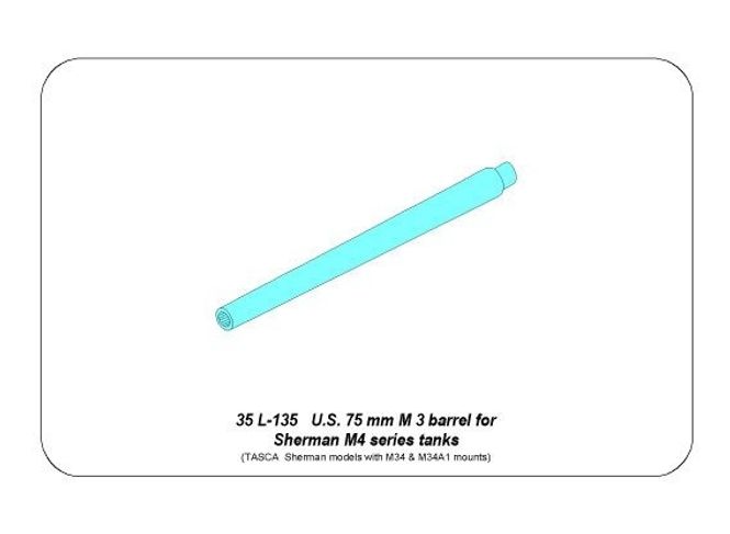 Hovedbilde U.S.75 mm M3 barrel for Sherman