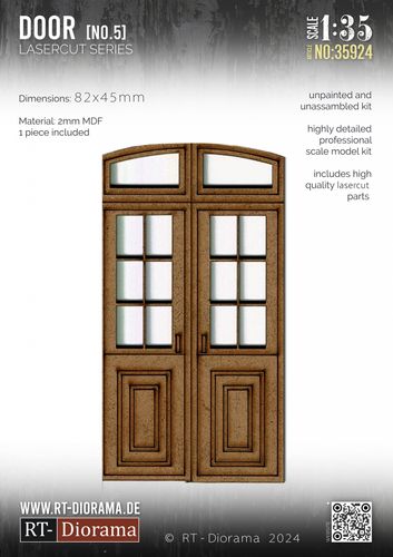 RT-Diorama 1:35 - 35924 Lasercut Double Doors No.5