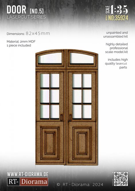 Hovedbilde RT-Diorama 1:35 - 35924 Lasercut Double Doors ...