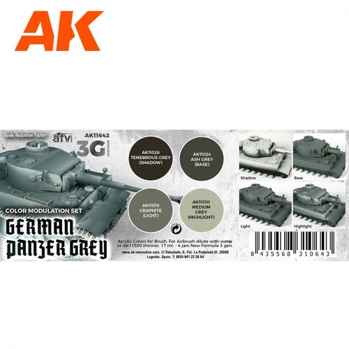 AK-Interactive AK 11642 German Panzer Grey Modulation Set