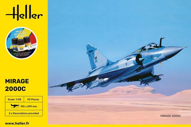 Hovedbilde Heller 1:48 - Mirage 2000C - Starter Kit 56426 