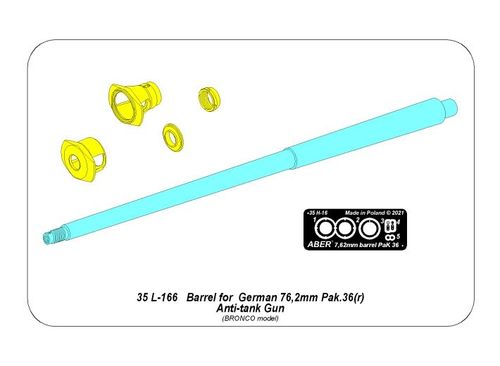 Barrel  for German 76,2mm Pak 36(r) Anti-tank Gun