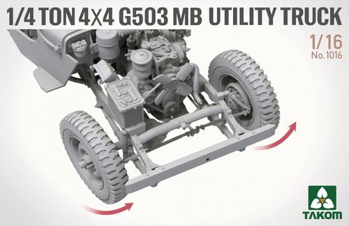 Takom 1:16 - 1/4 Ton 4x4 G503 MB Utility Truck (1016)